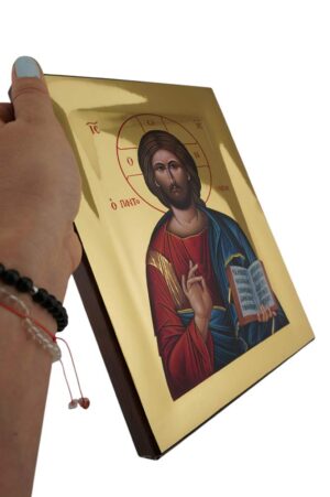 christ the teacher icon polished gold
