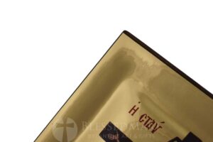 crucifixion of christ icon polished gold