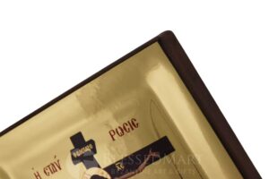 crucifixion of christ icon polished gold
