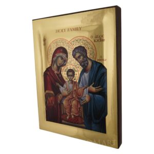 holy family icon polished gold