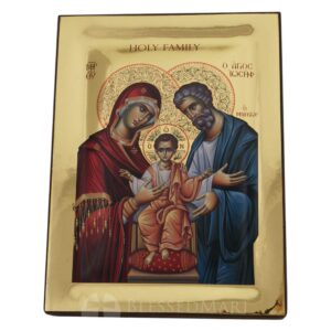 holy family icon polished gold