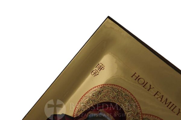 holy family icon polished gold