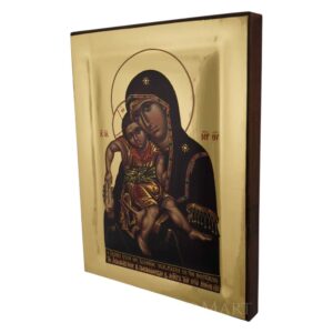 panagia axion estin icon polished gold