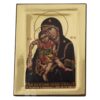 panagia axion estin icon polished gold