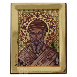 saint spyridon icon polished gold