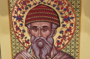 saint spyridon icon polished gold