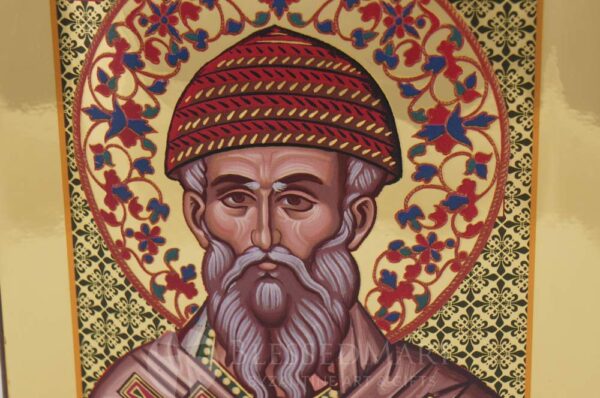 saint spyridon icon polished gold