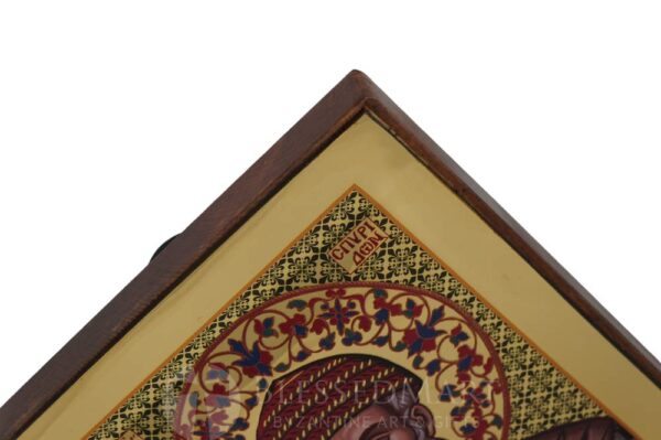 saint spyridon icon polished gold