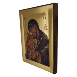 theotokos pelagonitissa icon polished gold