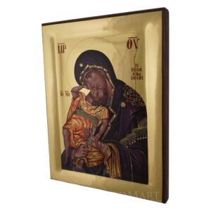 theotokos pelagonitissa icon polished gold