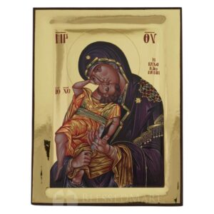 theotokos pelagonitissa icon polished gold