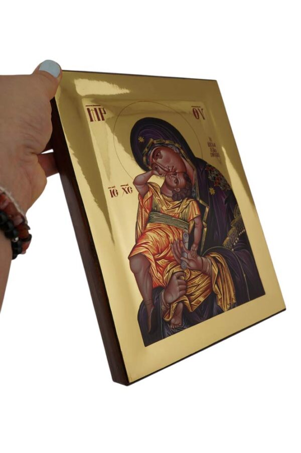 theotokos pelagonitissa icon polished gold