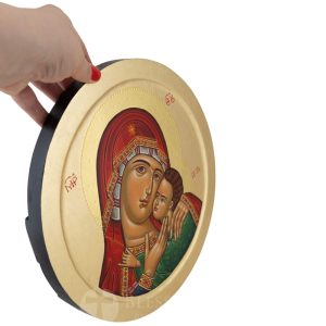 theotokos tenderness round icon
