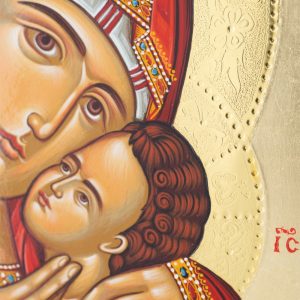 theotokos tenderness round icon