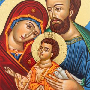 holy family gold halo icon