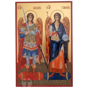 archangels michael and gabriel printed icon