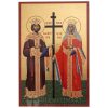 sts. constantine and helen printed icon