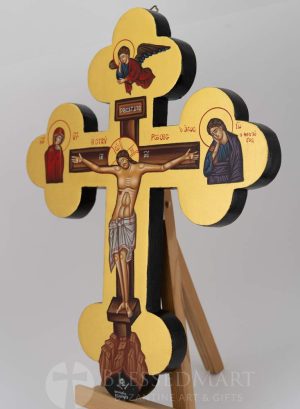 hand painted wall crucifix
