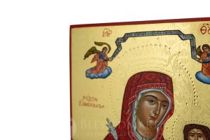 theotokos enfaiding flower icon