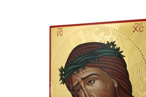 christ of thorns polished gold icon