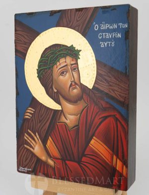 christ carrying the cross icon